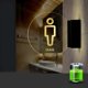 thumbnail image 4 of Cartel acrílico para baño | Señalización impermeable para puerta de baño | Letras e íconos claros para fácil reconocimiento | Autoadhesivo | Estilo moderno | Decoración duradera para baño | 1 unidad, 4 of 5