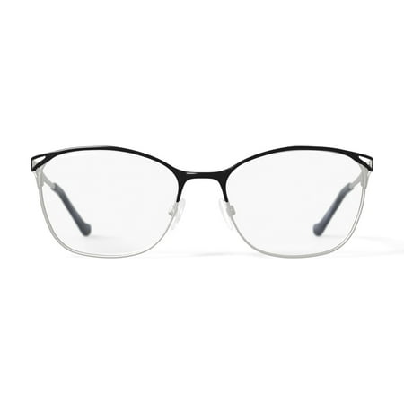 Walmart Women's WM200650-1 Oval Prescription Eyeglasses with Case, Navy