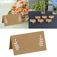 thumbnail image 2 of CIYISON 50pcs White Leaf Motif Table Name Cards for Birthday Dinners and Anniversary Parties, 2 of 12