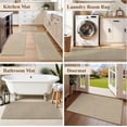 thumbnail image 6 of Enyhom Geometric High-low Cut Kitchen Rugs Sets of 3, Washable Nonslip Kitchen Mats for Floor, 20"x32"+20"x48"+20"x59", Beige, 6 of 6