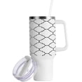 thumbnail image 2 of SKYSONIC 40oz Moroccan Art Pattern Tumbler With Lid And Straw Travel Coffee Mug Stainless Steel Insulated Thermal Tumblers Cup, 2 of 7
