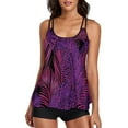 thumbnail image 6 of Yokua Women's Tankini Swimsuit Two Piece Bathing Suit Tank Top Swimwear with Boyshorts, 6 of 12