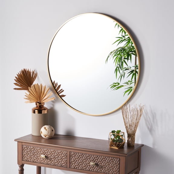 Safavieh Rinlon 30''x30" Gold Modern Wall Mirror