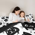 thumbnail image 4 of Castle Fairy Black Cats Bedding Comforter Set,Kawaii Pet Queen Bedding Sets, 4 of 8