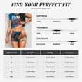 thumbnail image 5 of Susaid Bluebird Blossom Elegance Print Intensify Workout Shorts for Women Seamless Scrunch Short Gym Yoga Running Sport Active Exercise Fitness Shorts-Large, 5 of 8