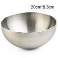 thumbnail image 1 of Stainless Steel Rice Soup Heat Insulated 304 Double Walled Bowl Salad Mixing, 1 of 11