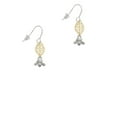 thumbnail image 2 of Delight Jewelry Silvertone Mini Bee Goldtone Leaf French Earrings, 2 of 4