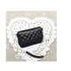 thumbnail image 2 of Bolso de mano de metal con cadena y correa de cuero sintético. Negro, 2 of 8