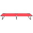 thumbnail image 2 of vidaXL Folding Sun Lounger Red Steel, 2 of 5