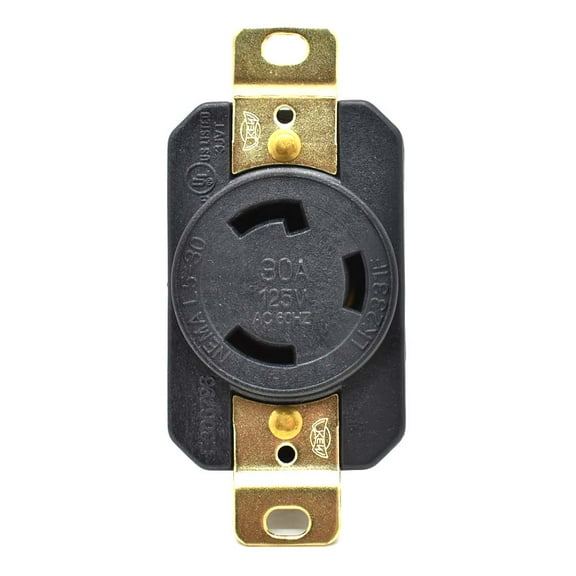 Twist Lock Wall Mount Electrical Receptacle 3 Wire 30A 125V NEMA L5-30R YGP024F