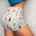 thumbnail image 4 of Xecao Beer Print Workout Shorts for Women Soft Smooth Gym Yoga Scrunch Active Tennis Workout Running Shorts, 4 of 9