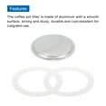 thumbnail image 4 of Uxcell Stovetop Espresso Maker Parts 1 Filter and 2 Silicone Gasket Seals 74x64x4.5mm for 9-Cup Mocha Coffee Maker Pot, 4 of 4