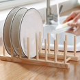 thumbnail image 3 of Kitchen Dish Drain Rack Dinnerware Storage Organizer Plate Drying Shelf Wooden Book Cups Display Stand Drainer Holder B, 3 of 9