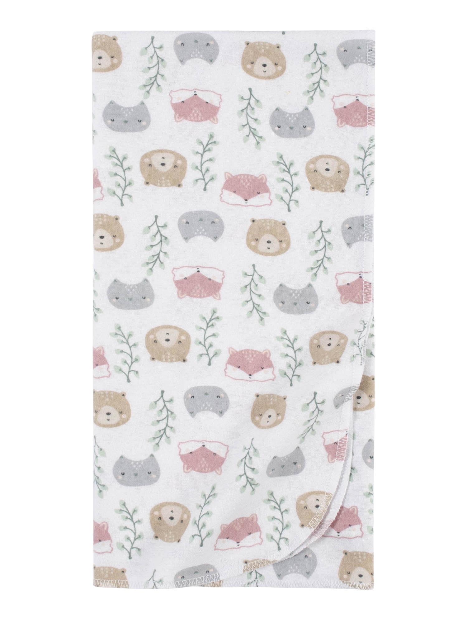 Gerber Baby Girls 100% Cotton Flannel Receiving Blankets, 5-Pack