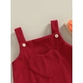 thumbnail image 5 of Bagilaanoe Newborn Baby Girl Boy Valentine Clothes Corduroy Rompers Heart Print Sleeveless Bodysuit 3M 6M 12M 18M Infant One Piece Jumpsuit, 5 of 9