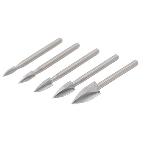 

3 Flute Engraving Drill 5PCS Labor Saving High Speed Steel Wood Carving Knife Different Sizes For Model Making For Woodworking Projects