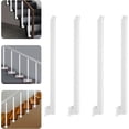 thumbnail image 5 of 4Pcs Square Stair Baluster Posts, Metal Stair Post with Adjustable Top Plate Drilled Railing Spindles with Flat Base Decorative Railing Posts Kits for Stairs Porch Handrails (White, 35.43" H), 5 of 7