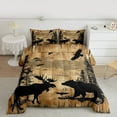 thumbnail image 2 of Homewish Wild Moose Bear Bedding Comforter Set,Jungle Animal Twin Comforter Sets,Black Brown Bedding Set For Boys Kids,Breathable Home Decor Reversible,2-Piece, 2 of 8