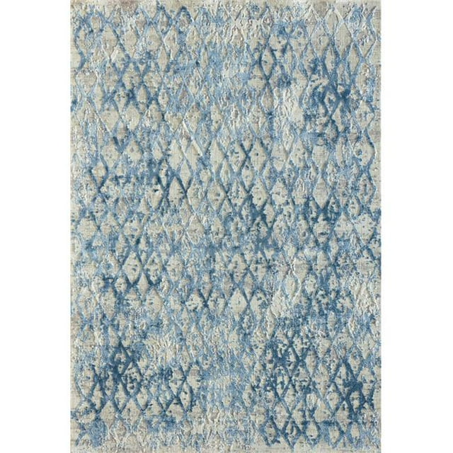 Dynamic Rugs QU6927039500 5 ft. 3 in. x 7 ft. 7 in. Quartz 27039 Rectangle Traditional Area Rug - 500 Ivory & Blue