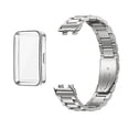 thumbnail image 1 of Correa de Acero Inoxidable y Silicona, Rectangular, Resistente al Agua, Deportivo, Compatible con Huawei Band 10 9 8, con Case, 1 of 5
