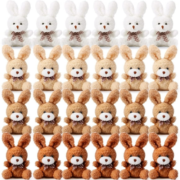 Conejito de peluche Sotiff de 12 cm con llavero, 24 unidades