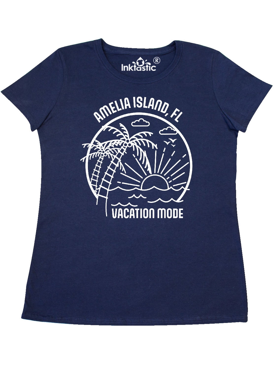 INKtastic - Summer Vacation Mode Amelia Island Florida Women's T-Shirt ...