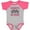 Baseball Heather and Hot Pink, variant on Daddy's Pit Crew Design with Checkered Flags Girls Baby Bodysuit