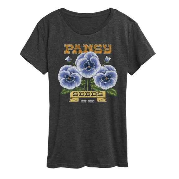 Instant Message - Pansy Seeds Short Sleeve Graphic T-Shirt