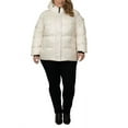 thumbnail image 3 of Two by Vince Camuto Women's Hooded Puffer Jacket (White, XL), 3 of 4