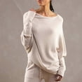 thumbnail image 4 of Asymmetric Draped Jumper, A Jumper As Ultra Soft As The Clouds Ladies Long Sleeve Slouch Batwing Plain Soft Knitted Jumper, 4 of 5