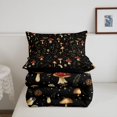 thumbnail image 5 of Homewish Watercolor Botanical Mushroom Twin Comforter Sets,Fungus Plant Bedding Set,Black,Black Reversible,2-Piece,1 Comforter and 1 Pillowcase, 5 of 7