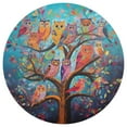 thumbnail image 3 of Ryvnso Owls on Tree Branch Round Plate Mats Dining Table Placemat Set of 4 for Holiday Decoration, 3 of 7