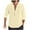 Khaki, variant on qolati Mens Cotton Linen Shirts Vintage Long Sleeve Casual Button-Down Ruched Front Blouse Classic Fit V Neck Beach Tops