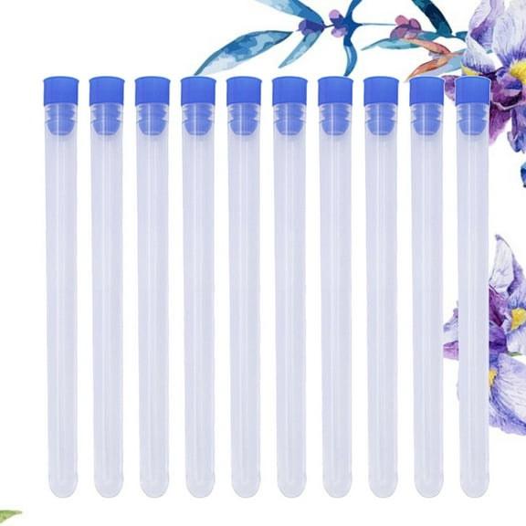 LEORX 10 Pcs Clear Organizer Bins Cylindrical for Beads and Jewelry Making Artists