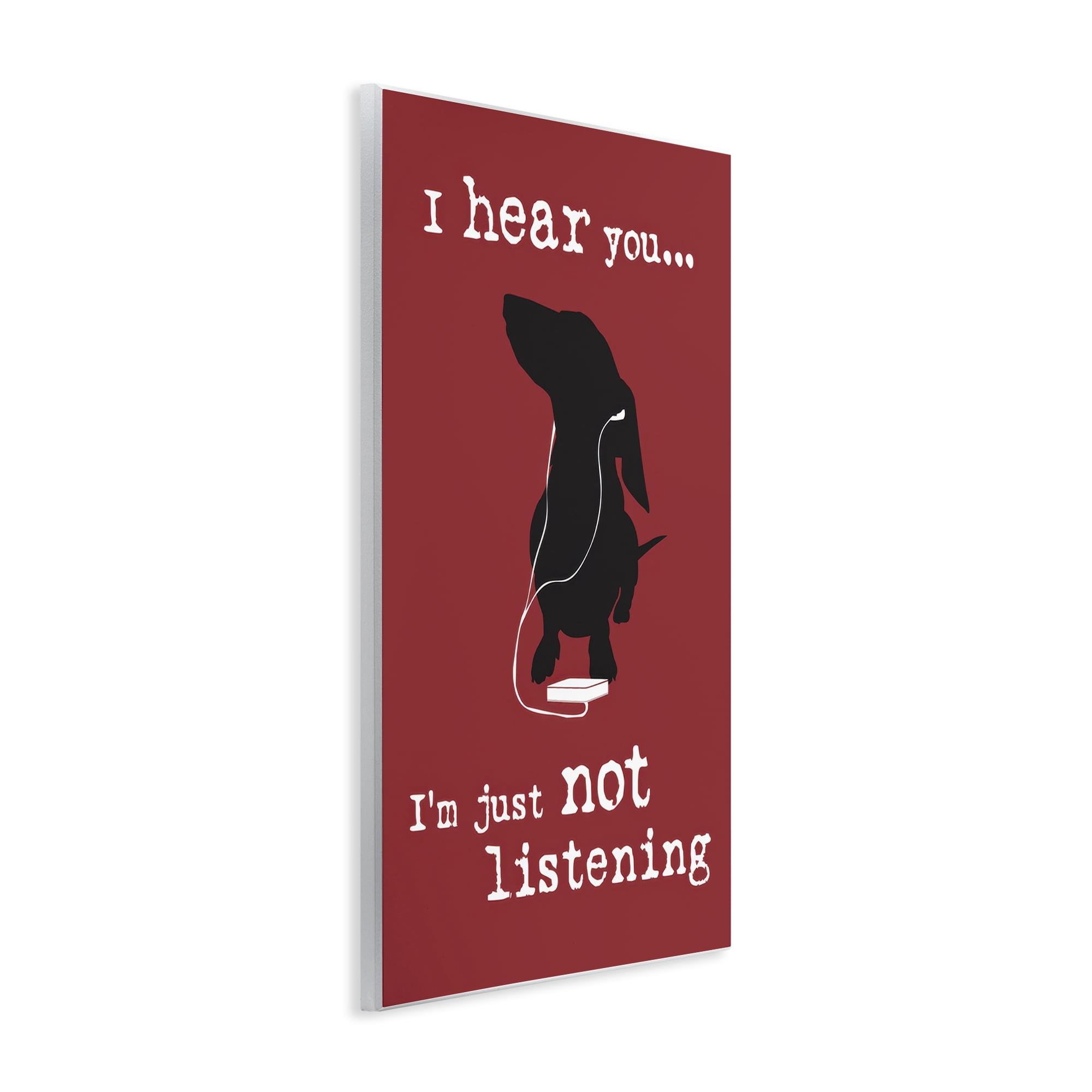 Stupell Industries Not Listening Dog Headphones Animals Painting Unframed Art Print Wall Art, 10 x 15