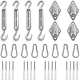 thumbnail image 1 of SHAR Kit de Fixation de Voile d'Ombrage - Voile d'Ombrage en Acier Inoxydable 304 6mm, Kit de Fixation de Voile d'Ombrage pour Triangle, Carré et Rectangulaire, Kit de Fixation de Voile d'Ombrage Antirouille, 1 of 5