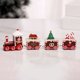 thumbnail image 3 of Tren de Navidad de madera pintada a mano, mini tren de Navidad de plástico, adornos navideños, adornos para fiestas, adornos de mesa de Navidad, 3 of 5