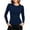 Navy(Ladies Tops), variant on Fleece Warm Crewneck Tops for Women Long Sleeve Soft Stretch Slim Fit Base Layer Shirts for Casual Fall Winter