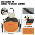 thumbnail image 3 of Yayeee Chief Kitchen Apron with Pockets for Cooking Water Resistant Unisex Adjustable Neck Strap, Black Cat Orange Ball, 3 of 7