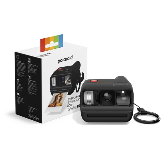 Polaroid Go Instant Camera Generation 3 (Black) Black Clip Bundle