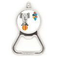 thumbnail image 1 of Amazing Funny Balloon elefante ilustración Acero inoxidable Metal cerveza tapa sacacorchos, 1 of 3