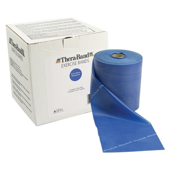 TheraBand Twin-Pak exercise band, blue, 100 yard (2 50-yd boxes)