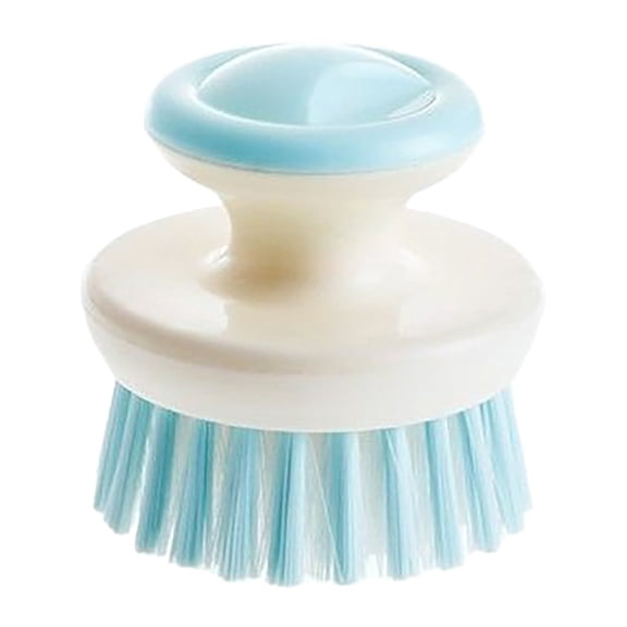 Torch 1Pc Dish Scrub Brush with handle, 2.6x2.8 inch Ergonomic Grip Palm Brush, Kitchen Scrub Brushes for Cleaning, Sink Scrub Brush with Stiff Bristles, Light Blue