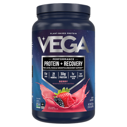 Vega Sport Premium Plant Protein Powder, Berry, 30g Protein, 1.8lb, 28.3oz