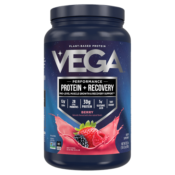Vega Sport Premium Plant Protein Powder, Berry, 30g Protein, 1.8lb, 28.3oz