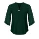 thumbnail image 4 of Tops Para Mujer Camisas Casuales Blusas Moda Sólido Cuello en V Suelto Manga Corta Top Pullover Odeerbi  ODB152933, 4 of 8