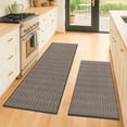 thumbnail image 6 of MeyJey Kitchen Rug Set 2 Piece, Non Slip Kitchen Floor Mats Machine Washable Mats for Home Floor and Living Room,Brown, 6 of 14