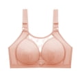 thumbnail image 3 of Ahuyic Womens Bra,Summer Plus Size Bra,Womens Lace Thin Style Ventilate Large Size Bra Without Steel Rim,Pink,XL, 3 of 5