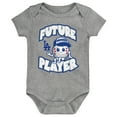 thumbnail image 2 of Newborn & Infant Royal/White/White Los Angeles Dodgers Minor League Player Three-Pack Bodysuit Set, 2 of 4