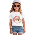 thumbnail image 2 of Staki Girls Christmas Short Sleeve T Shirts Kids Summer Tops Crewneck Tees Toddler Christmas Shirts Girl(White,13-14 Years), 2 of 6